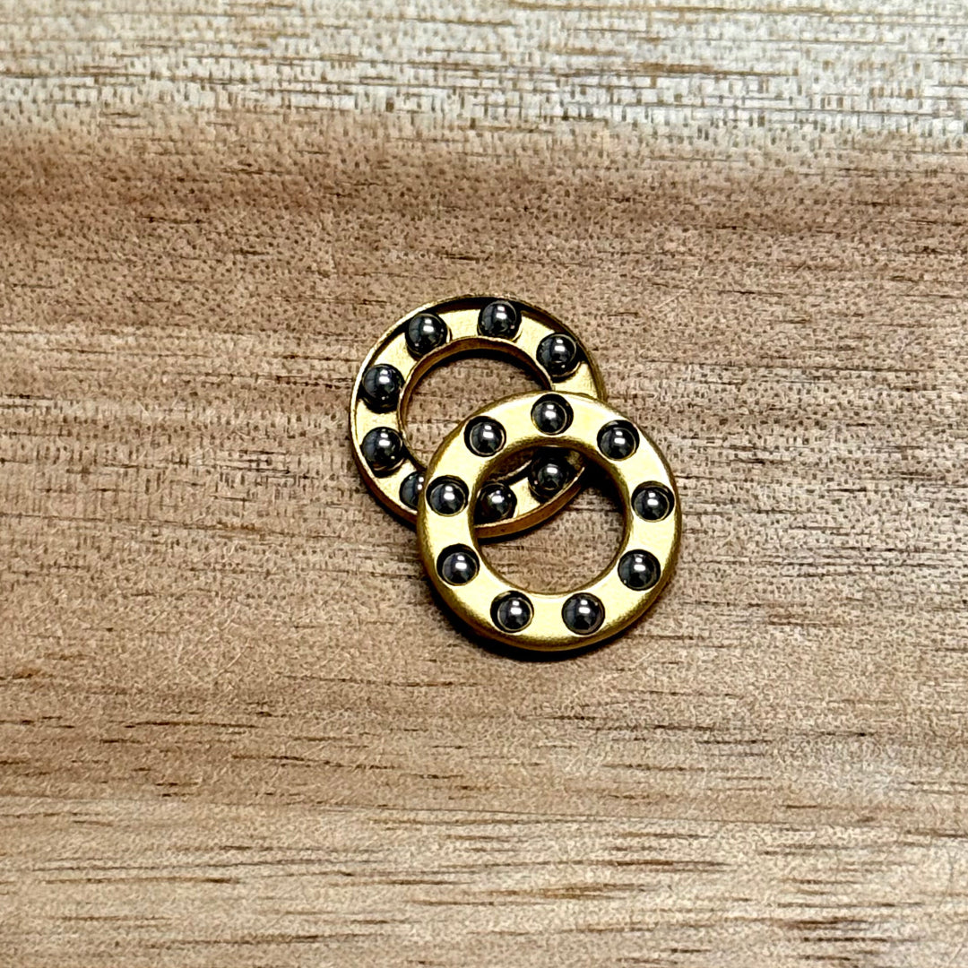 Replacement pivot pin bearings for the AD20 USA Made folding knife.