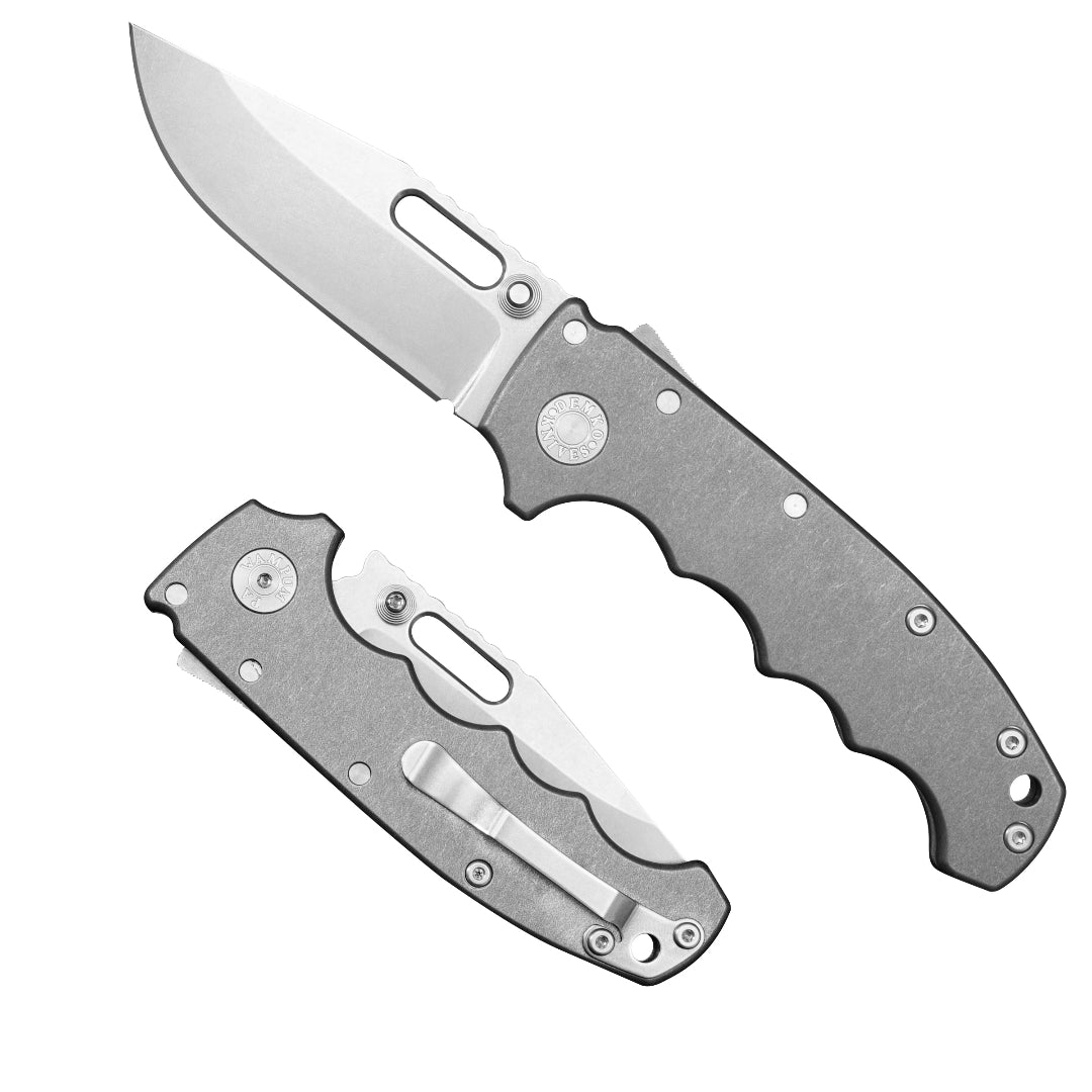 AD20S 20cv with smooth titanium handle in a full grip.