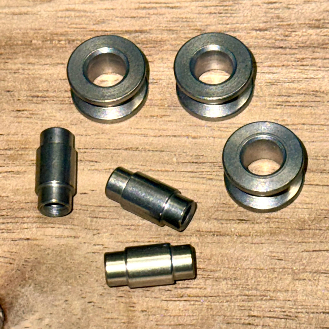 Replacement standoffs for the Demko USA-Made AD20 folding knife.