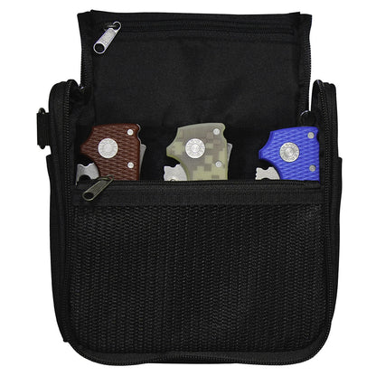 Carrying case showcasing multiple Demko Knives.