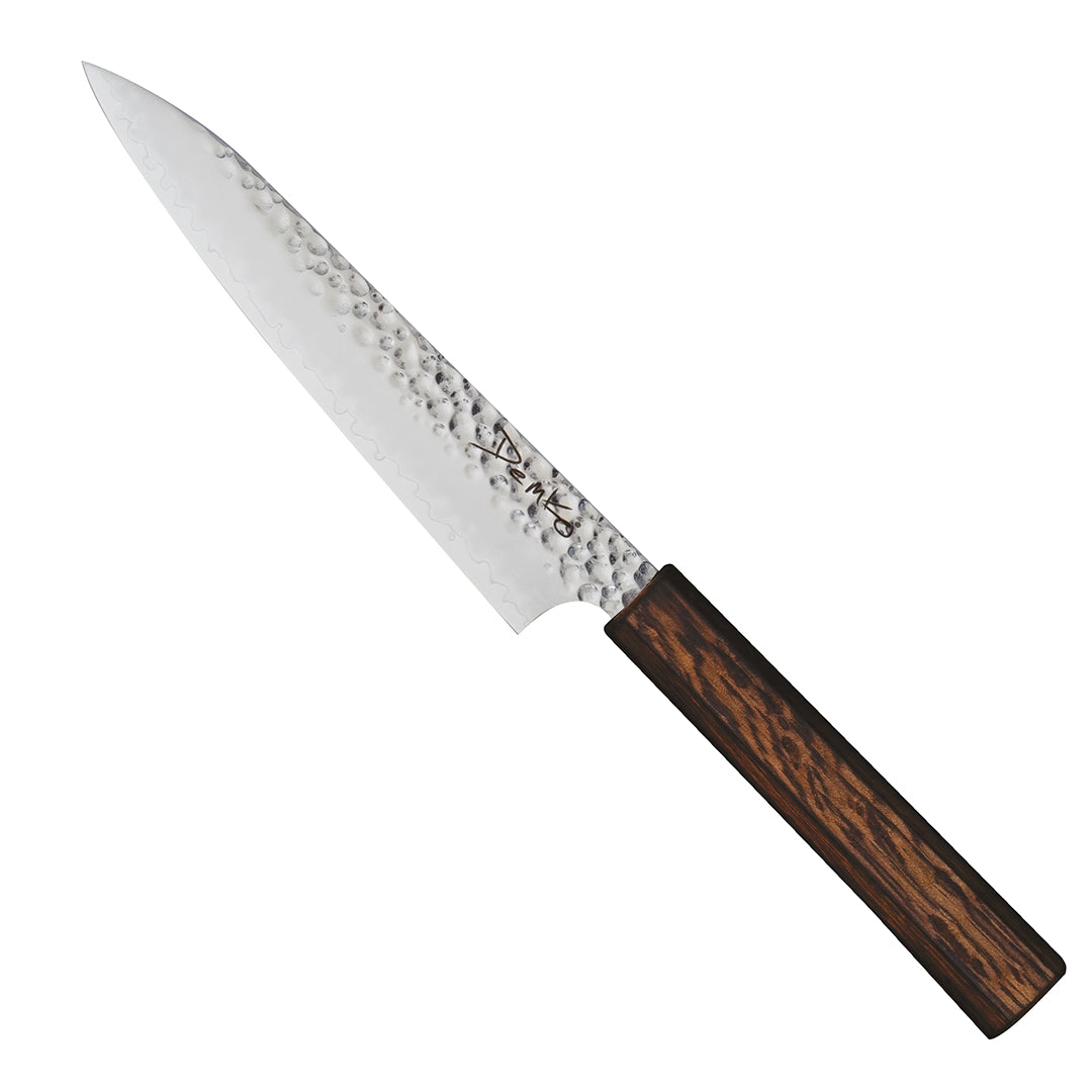 Japanese Petty kitchen cutlery with a Red Oak handle.