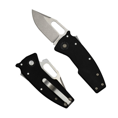 Nano-Shark Black GRN folding knife with a AUS10A clip point blade.