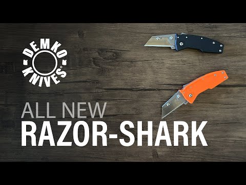 Video featuring Andrew Demko introducing the razor-shark utility folding knife.